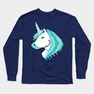 Pixel Spectral White Unicorn Long Sleeve T-Shirt